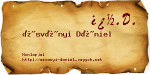 Ásványi Dániel névjegykártya