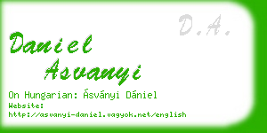 daniel asvanyi business card
